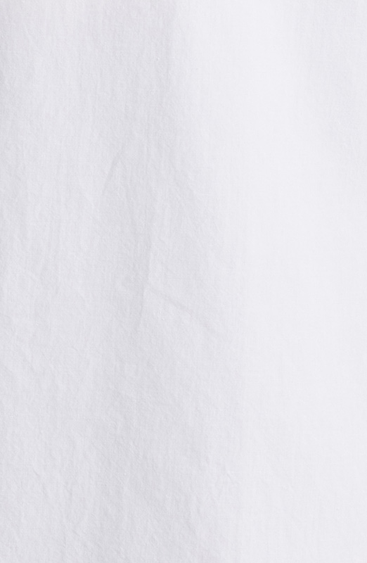 经典白色领易穿有机棉纽扣衬衫