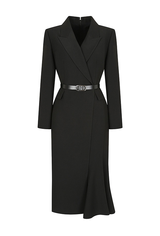 量身定制的美人鱼连衣裙（黑色）