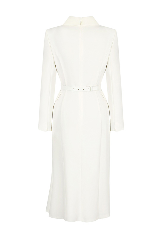 量身定制的美人鱼连衣裙（米白色）