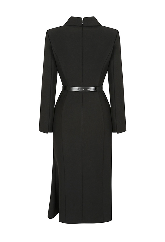 量身定制的美人鱼连衣裙（黑色）