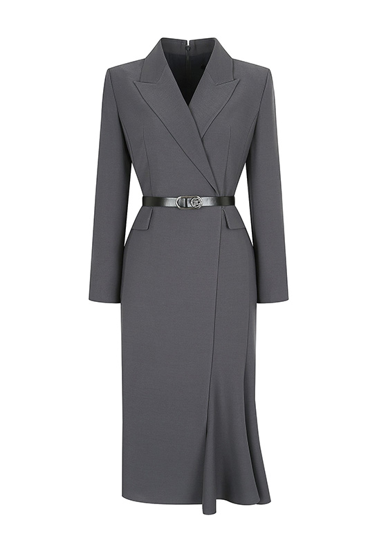 量身定制的美人鱼连衣裙（深灰色）