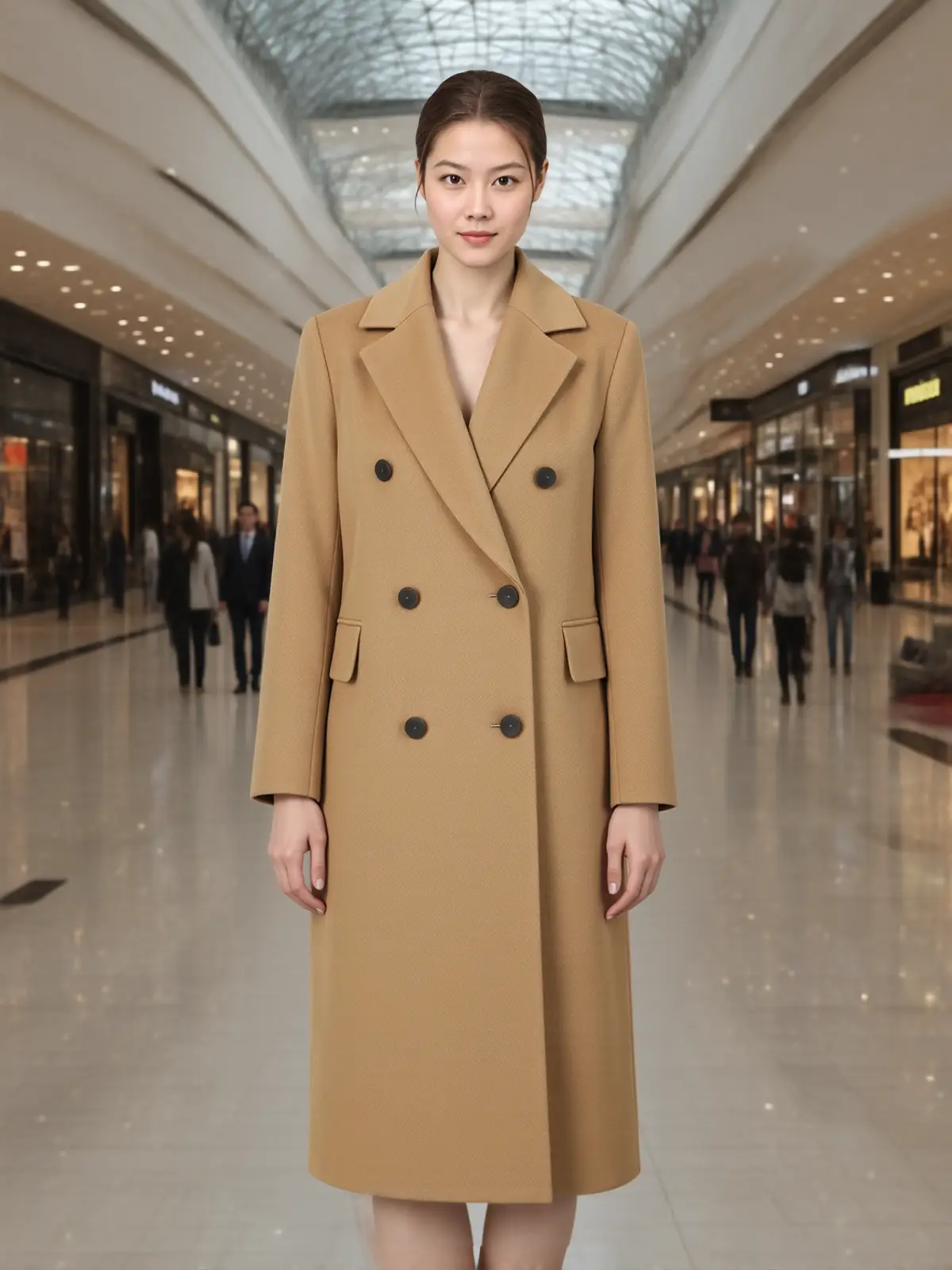 羊绒定制双层大衣(驼色)