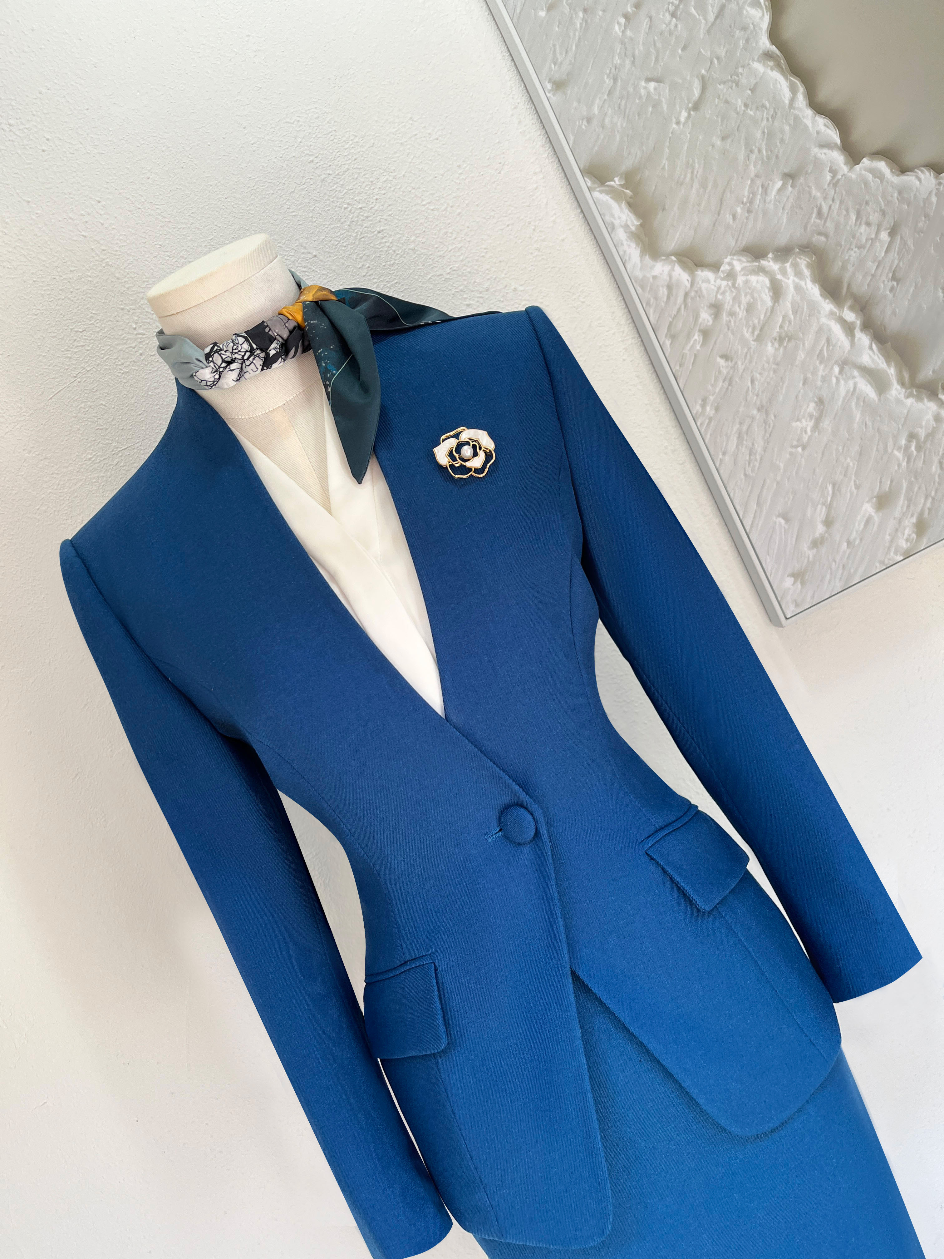 广州制衣工厂定制高端空姐职业装西装套裙