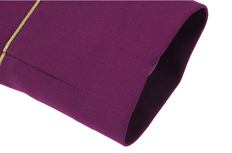 广州增城新塘服装厂定制紫色空乘制服连衣裙