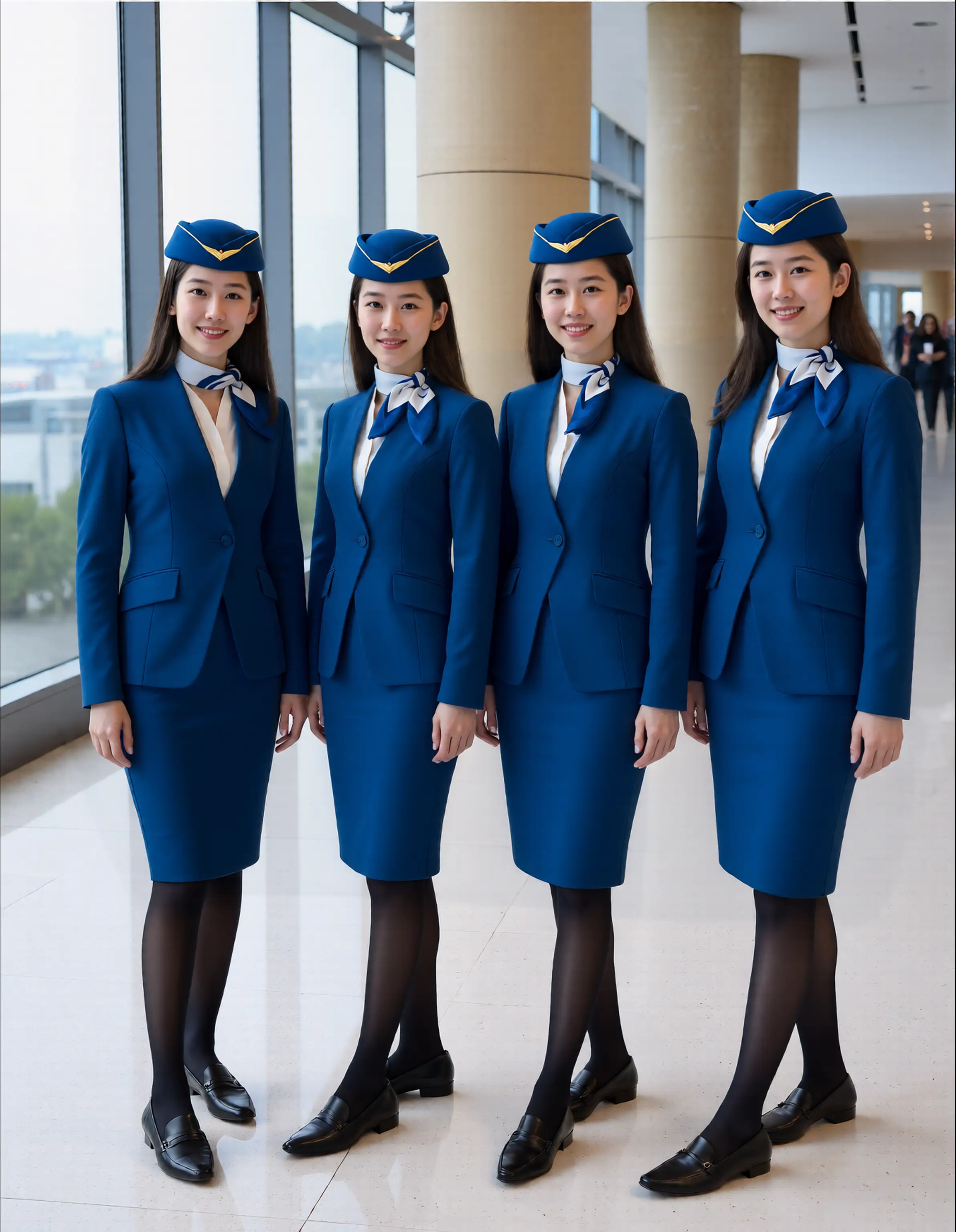 广州制衣工厂定制高端空姐职业装西装套裙