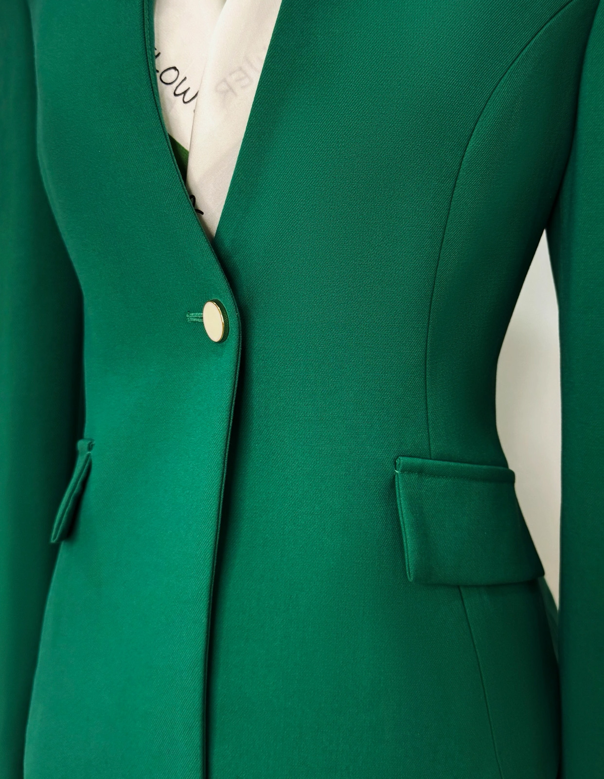 广州制衣工厂定制绿色空乘制服套装