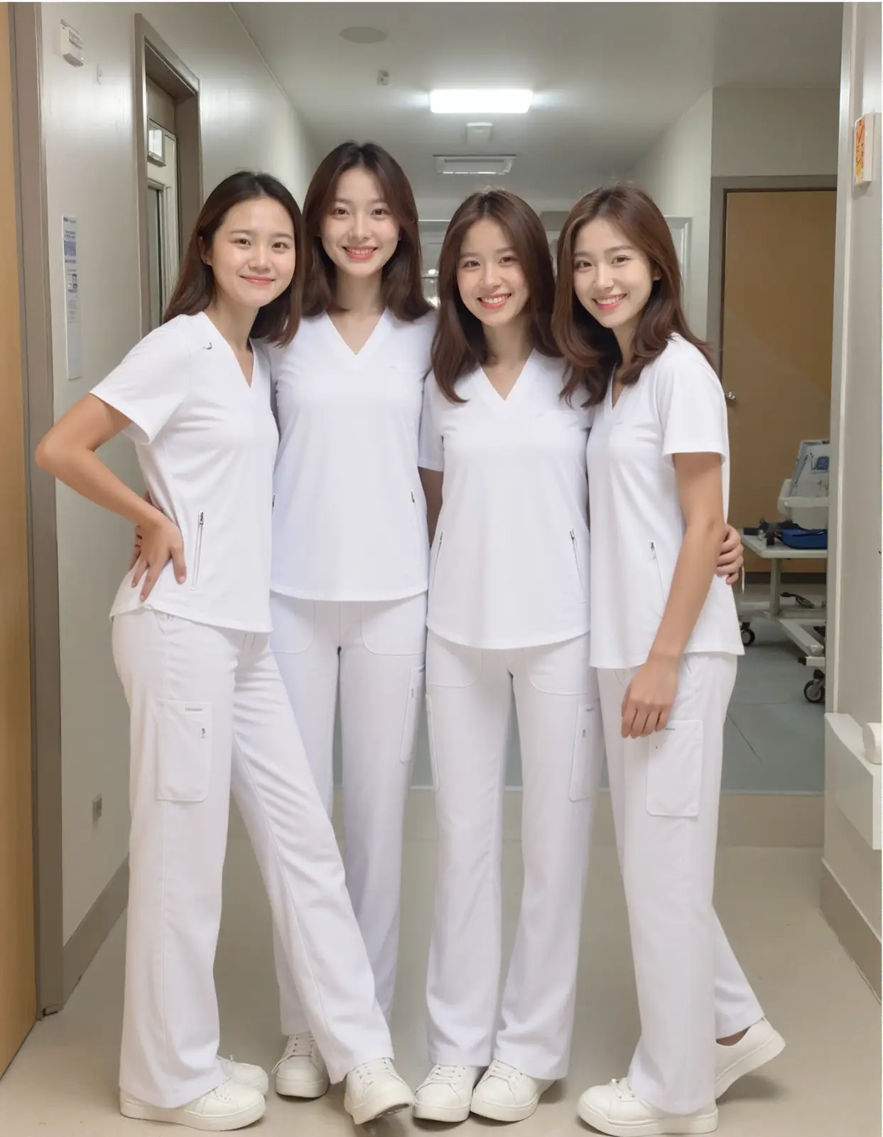白色医护工作服