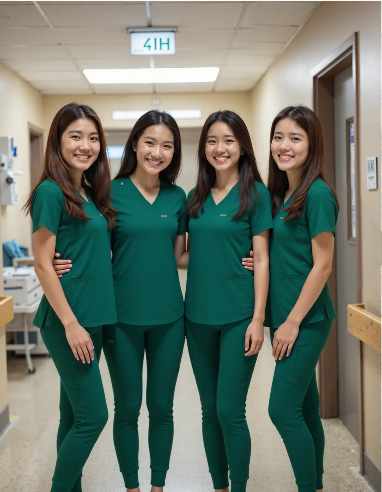 绿色的医疗工作服