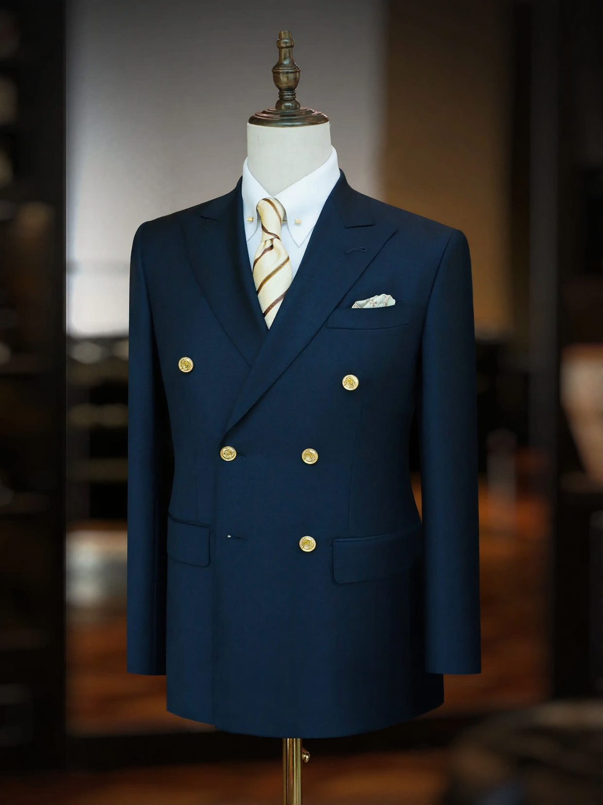 广州增城新塘工厂 藏蓝色双排西装