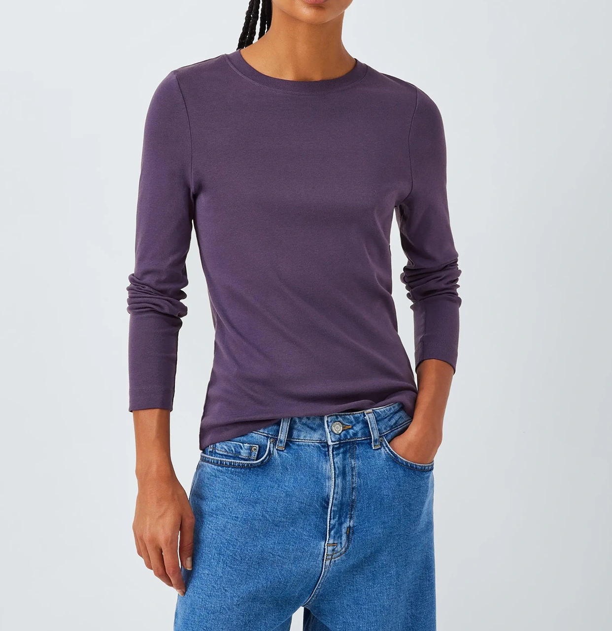 有机棉长袖圆领T恤